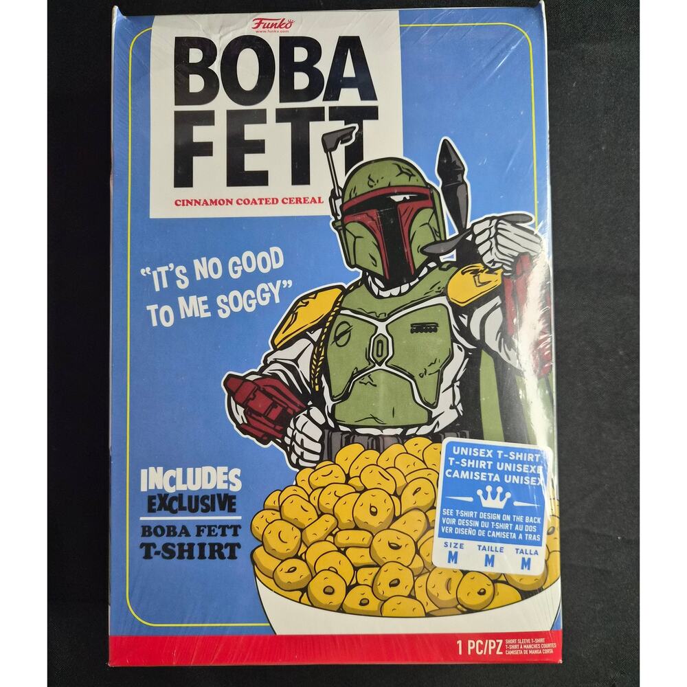 Funko Cereal Star Wars Boba Fett Boxed T-Shirt – Medium – Sealed – Unisex